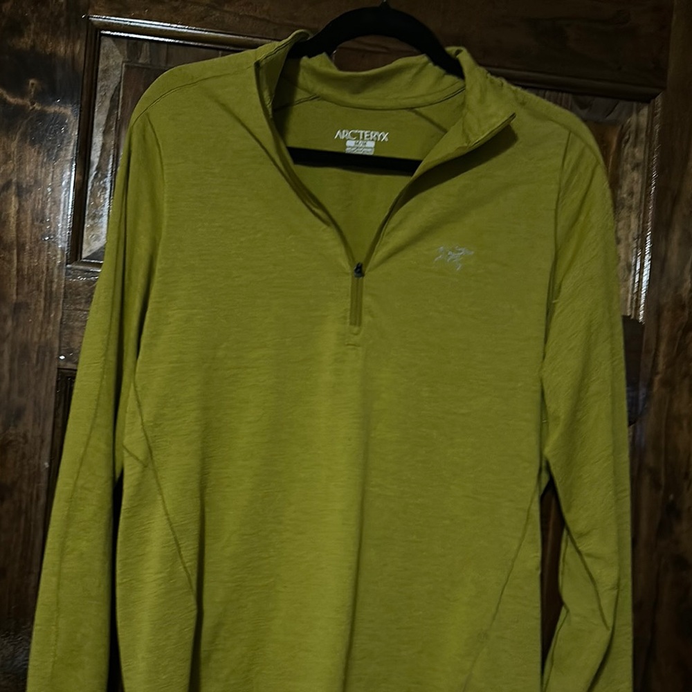 Arc'teryx Olive Quarter-Zip Pullover